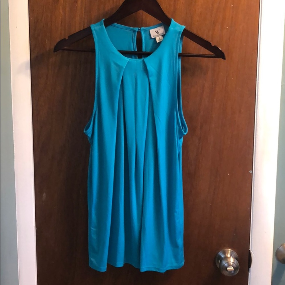 Women’s blue no sleeve blouse, Medium